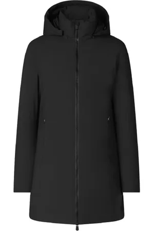 save the duck Femme, Vestes, Noir, Taille: 48 FR Rachel Long Jacket