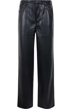 ROTATE Femme, Pantalons, Noir, Taille: 40 FR Pantalon à Jambes Larges et Poches