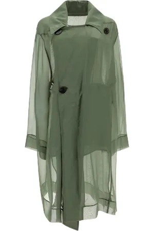 Rick Owens Femme, Manteaux, Vert, Taille: 36 FR Manteau Élégant pour Toutes les Occasions