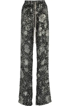Rick Owens Femme, Pantalons, Noir, Taille: 38 FR Pantalon Noir à Taille Élastique avec Poches