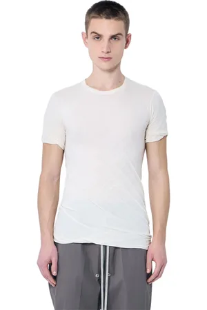 Rick Owens Homme, Tops, , Taille: S T-shirt en coton double épaisseur