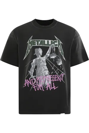 Represent Homme, Tops, Noir, Taille: XL T-Shirt Metallic Justice