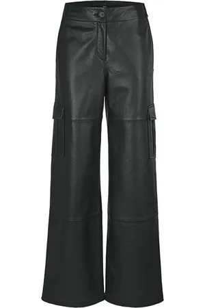Riani Femme, Pantalons, Noir, Taille: 42 FR Pantalon en Cuir Style Cargo