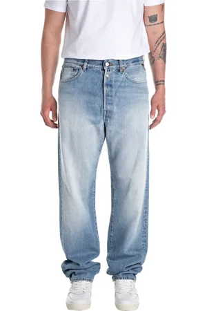 Replay Homme, Jeans, Bleu, Taille: W30 Indigo Wide Jeans