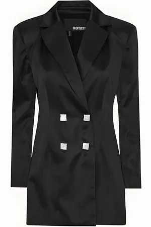 ROTATE Femme, Robes, Noir, Taille: 42 FR Mini Robe Coupe Standard