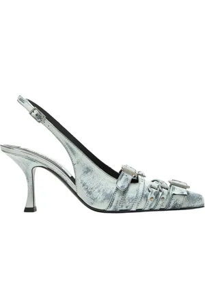 Acne Studios Femme, Chaussures, Multicolore, Taille: 40 EU Talons en Cuir Blanc/Noir