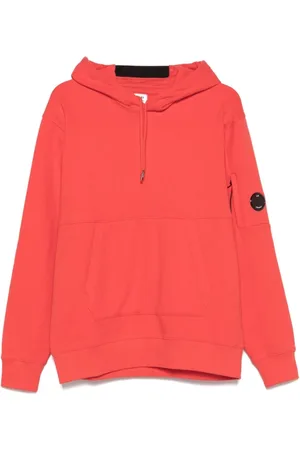 C.P. Company Homme, Sweatshirts et sweats à capuche, Rouge, Taille: S Pull Rouge avec Capuche et Poche