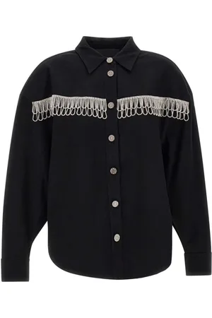 ROTATE Femme, Blouses et Chemises, Noir, Taille: 38 FR Anni Shirt