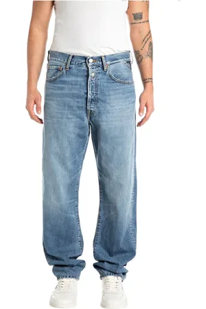 Replay Homme, Jeans, Bleu, Taille: W36 Jean Large Indigo