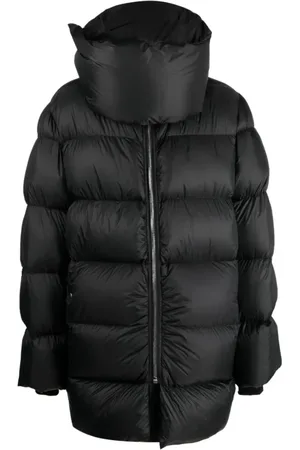 Rick Owens Homme, Vestes, Noir, Taille: S Doudoune à Col Montant