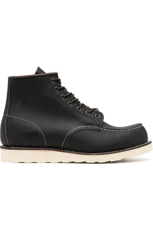 Red Wing Homme, Chaussures, Noir, Taille: 42 EU Chaussures Plates en Cuir Noir Lacets