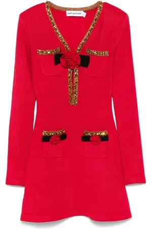 Self-Portrait Femme, Robes, Rouge, Taille: 36 FR Robe Cardinal Rouge