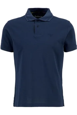 Barbour Homme, Tops, Bleu, Taille: XL Polo Bleu en Coton Coupe ajustée