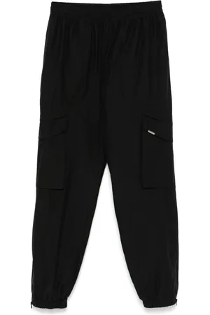 Represent Homme, Pantalons, Noir, Taille: L Pantalon de survêtement en mélange de coton à poches cargo