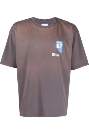 Rhude Homme, Tops, Gris, Taille: S T-shirt Imprimé O2 Off-Road