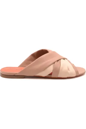 santoni Femme, Chaussures, Brun, Taille: 36 EU Sandales Plates Élégantes