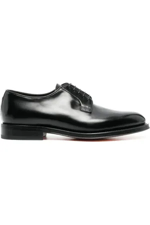 santoni Homme, Chaussures, Noir, Taille: 40 EU Richelieus en cuir poli