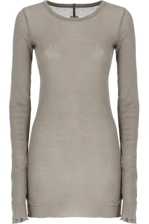 Rick Owens Femme, Tops, Gris, Taille: 36 FR T-shirt en coton