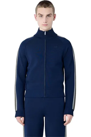WALES BONNER Homme, Sweatshirts et sweats à capuche, Bleu, Taille: M Haut de Piste Rayé en Tricot
