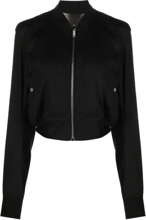 Rick Owens Femme, Vestes, Noir, Taille: 36 FR Bomber Flight Court Noir Réversible