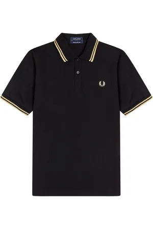 Fred Perry Homme, Tops, Noir, Taille: XS Polo Original à Double Rayure
