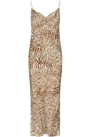 Samsøe Samsøe Femme, Robes, , Taille: 40 FR Robe Maxi Imprimée Zèbre