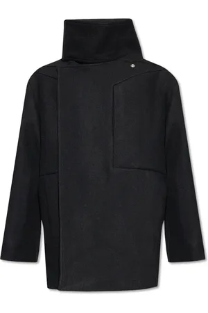 Rick Owens Homme, Manteaux, Noir, Taille: XL Luxor Caban Short Coat