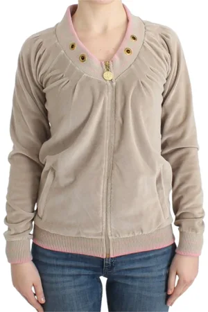 Roberto Cavalli Femme, Pulls, , Taille: 36 FR Cardigan Zippé avec Détails Dorés
