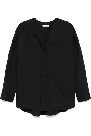 By Malene Birger Femme, Blouses et Chemises, Noir, Taille: 36 FR Pull Col Bib Noir