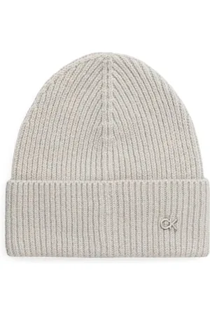 Calvin Klein Femme, Accessoires, Gris, Taille: ONE Size Casquette de luxe en laine