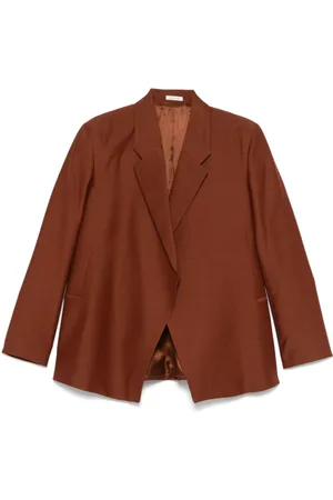 BITE Femme, Vestes, Brun, Taille: 38 FR Blazer Veste Laine Soie Marron Rouille