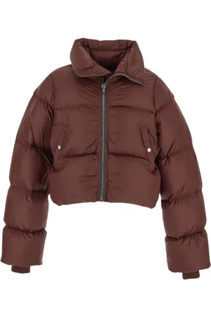 Rick Owens Femme, Vestes, Rouge, Taille: 38 FR Doudoune avec Col Montant