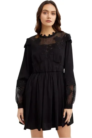 Self-Portrait Femme, Robes, Noir, Taille: 36 FR Mini-robe Noire en Dentelle