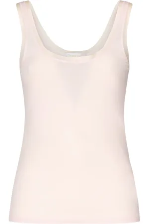 GENNY Femme, Tops, Rose, Taille: 40 FR Débardeur rose col en U