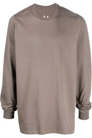 Rick Owens Homme, Sweatshirts et sweats à capuche, Brun, Taille: S T-shirt à Manches Longues et Col Rond