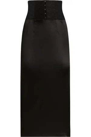 Dolce & Gabbana Femme, Jupes, Noir, Taille: 38 FR Jupe Noire À Ourlet Droit