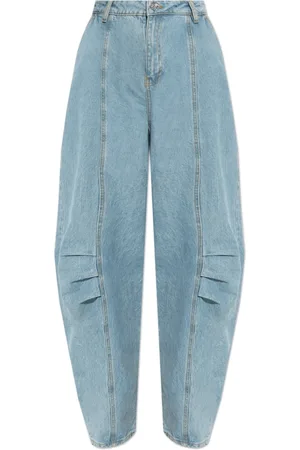ROTATE Femme, Jeans, Bleu, Taille: 40 FR Jeans avec Surpiqûres sur les Jambes