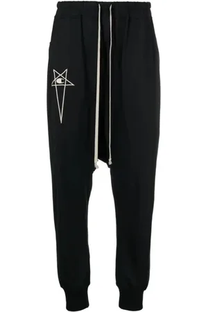 Rick Owens Femme, Pantalons, Noir, Taille: 40 FR Pantalon de survêtement à cordon Champion Prisoner