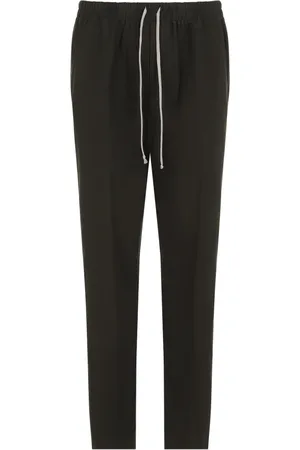 Rick Owens Homme, Pantalons, Noir, Taille: L Pantalon Long à Cordon de Serrage