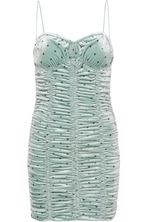 ROTATE Femme, Robes, Bleu, Taille: 36 FR Mini-robe à pois