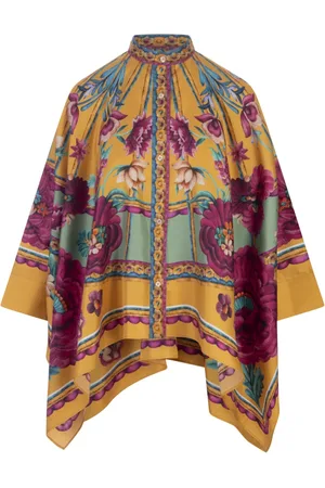 La DoubleJ Femme, Blouses et Chemises, Multicolore, Taille: 38 FR Zodiac Placée Marigold Chemise Soie