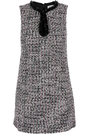 Self-Portrait Femme, Robes, Noir, Taille: 38 FR Mini-robe noire en bouclé ornée