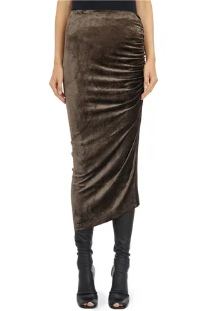 Rick Owens Femme, Jupes, Brun, Taille: 36 FR Jupe Midi Taupe