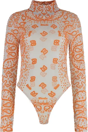 Rhude Femme, Tops, Multicolore, Taille: 38 FR Body à Découpe avec Fermeture Boutonnée au Dos