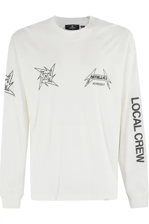 Represent Homme, Tops, Blanc, Taille: L T-Shirt Manches Longues Anniversaire Metallica