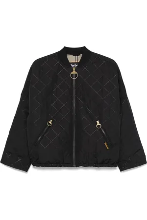 Barbour Femme, Vestes, Noir, Taille: 36 FR Bomber noir avec poches zippées