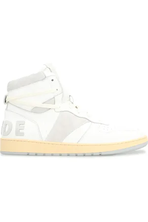 Rhude Homme, Chaussures, Blanc, Taille: 41 EU Baskets montantes en cuir vintage