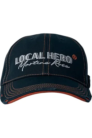 MARTINE ROSE Homme, Accessoires, Noir, Taille: ONE Size Casquette de Baseball en Coton Brodé