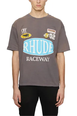 Rhude Homme, Tops, Gris, Taille: XL T-shirt Style Racing
