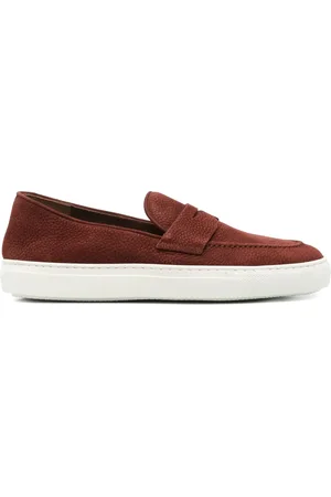 Fratelli Rossetti Homme, Chaussures, Rouge, Taille: 42 EU Mocassins Penny en Cuir, Fabriqué en Italie